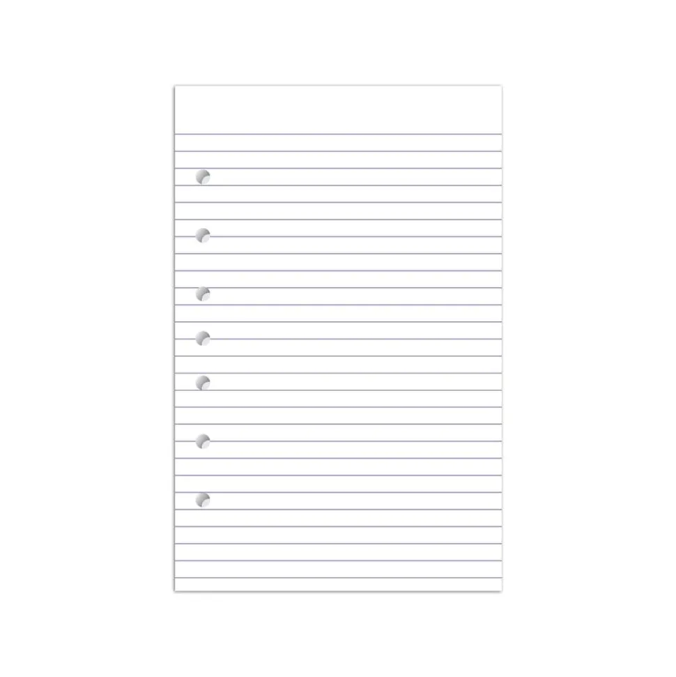 College-Ruled Notebook Filler Paper, 7-Hole Punched, 8 1/2" x 5 1/2", 120 Sheets