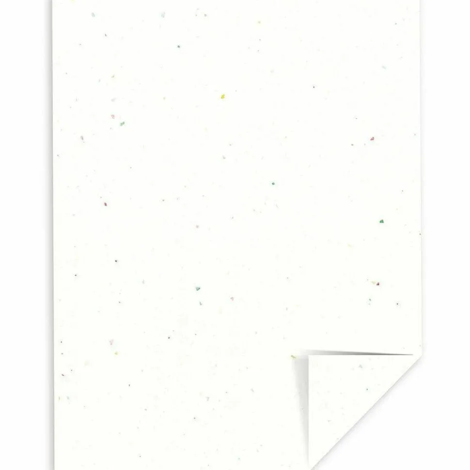 Color Cardstock, 65 lb Cover Weight, 8.5 x 11, Stardust Flecked White, 250/Pack
