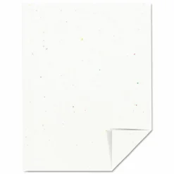 Color Cardstock, 65 lb Cover Weight, 8.5 x 11, Stardust Flecked White, 250/Pack