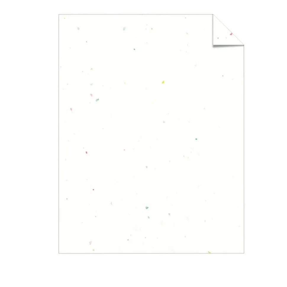 Color Cardstock, 65 lb Cover Weight, 8.5 x 11, Stardust Flecked White, 250/Pack