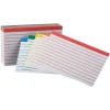 Color-Coded Ruled Index Cards, 3" x 5", Assorted Colors, Pack Of 100