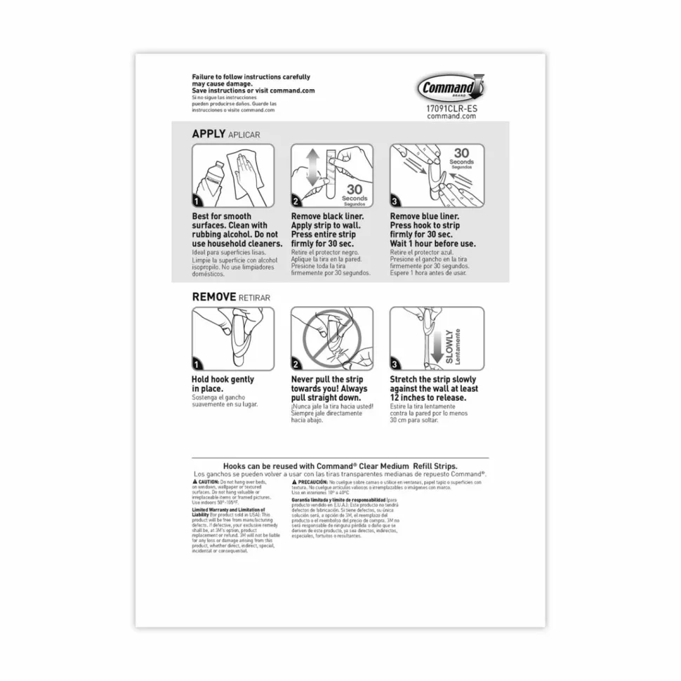 Command Assorted Hooks Cabinet Pack, 50 Hooks, 50 Clear Adhesive Strips, Damage Free Hanging Picture Hangers, No Tools Wall Hanging Strips