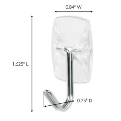 Command 9 Clear Small Wire Toggle Hooks and 12 Command Strips, Damage Free Hanging Hooks Wall Hangers for Hanging Home Decor, Holds up to 0.5 lb