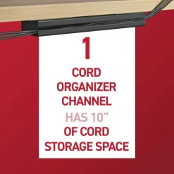 Command Cord Organizer Channel, 1 Black Channel, 8 Strips, 10