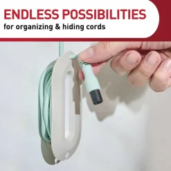 Command Cord Wrap, 1 Unit, 2 Strips, Holds 6 ft of Cord Storage, Great for Damage-Free Electronics Organization Under Desk