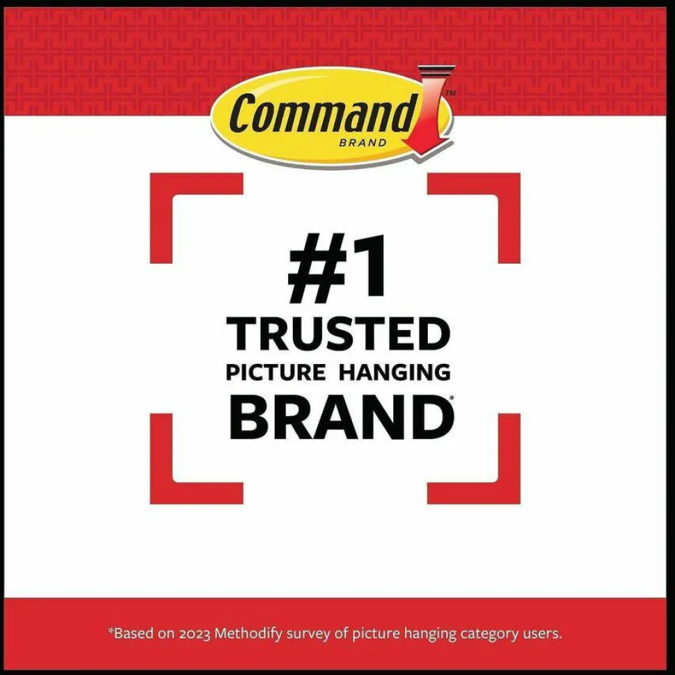 Command Damage-Free Hanging Picture Hanging Strip Pairs, Holds up to 5 lb, 8/Pack