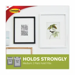 Command Damage-Free Hanging Picture Hanging Strip Pairs, Holds Up to 2.5 lb, Medium: 0.75