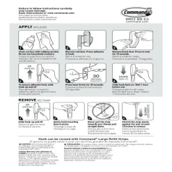 Command Damage-Free Hook, Modern Reflections, Metal, Large, Brushed Nickel