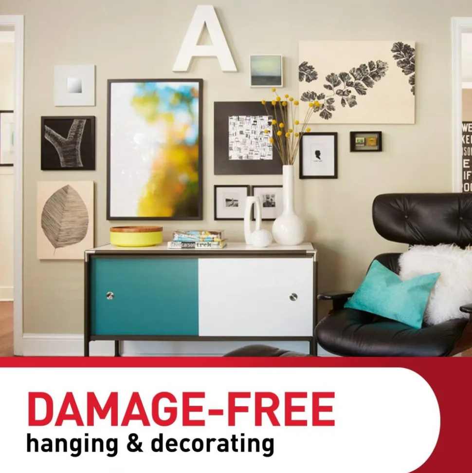 Command Damage-Free Picture Hanging Strips, Large, 5-5/8" x 5-3/16" , Pack Of 120 Strips, 17206S120NA