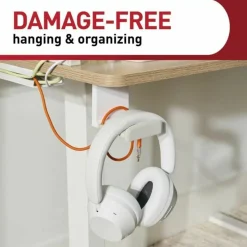 Command Headphone Hanger 17309-ES, 1 Hook, 4 Large Strips