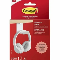 Command Headphone Hanger 17309-ES, 1 Hook, 4 Large Strips