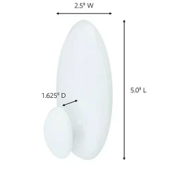 Command Large Clothes Hanger, 1 Hook, 2 White Adhesive Strips, Damage Free Hanging Picture Hangers, No Tools Wall Hanging Strips For Living Spaces