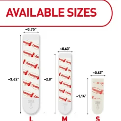 Command Large Strip Refill, 8 White Adhesive Strips, Damage Free Hanging Picture Hangers, No Tools Wall Hanging Strips For Living Spaces
