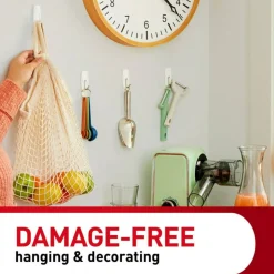 Command Large Utility Hooks, 14 Hooks, 16 White Adhesive Strips, Damage Free Hanging Picture Hangers, No Tools Wall Hanging Strips For Living Spaces