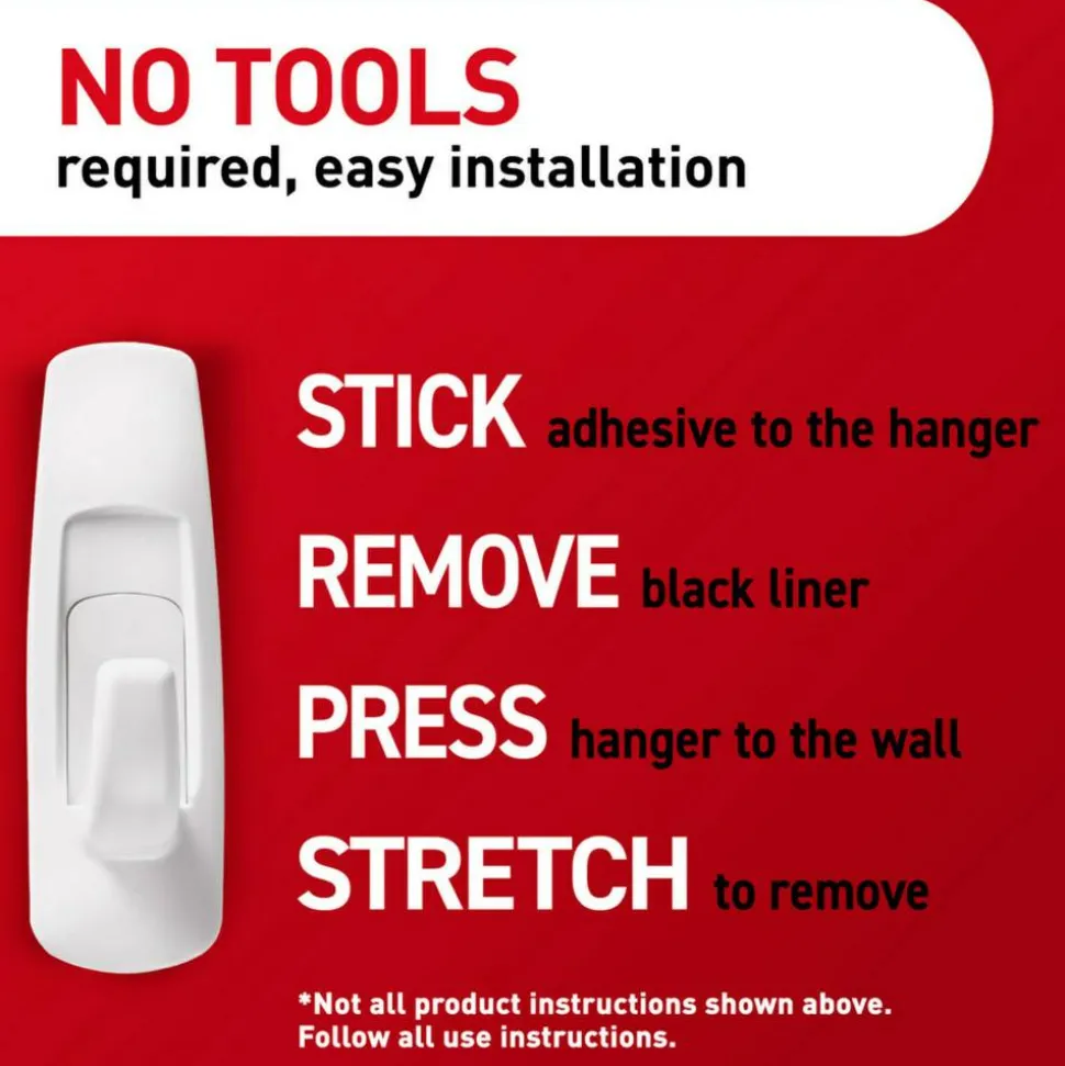 Command Large Utility Hooks, 14 Hooks, 16 White Adhesive Strips, Damage Free Hanging Picture Hangers, No Tools Wall Hanging Strips For Living Spaces