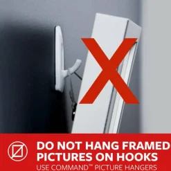 Command Medium Hooks, 6 Hooks, 12 Adhesive Strips, Damage Free Hanging Picture Hangers, No Tools Wall Hanging Strips