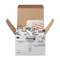 Command Medium Toggle-Wire Hooks, Metal Wire, Silver, Supports 2 lb, 35/Pack