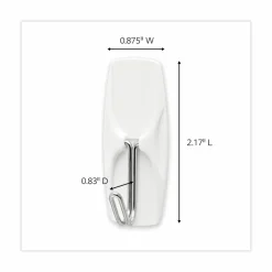 Command Medium Toggle-Wire Hooks, Metal Wire, Silver, Supports 2 lb, 35/Pack