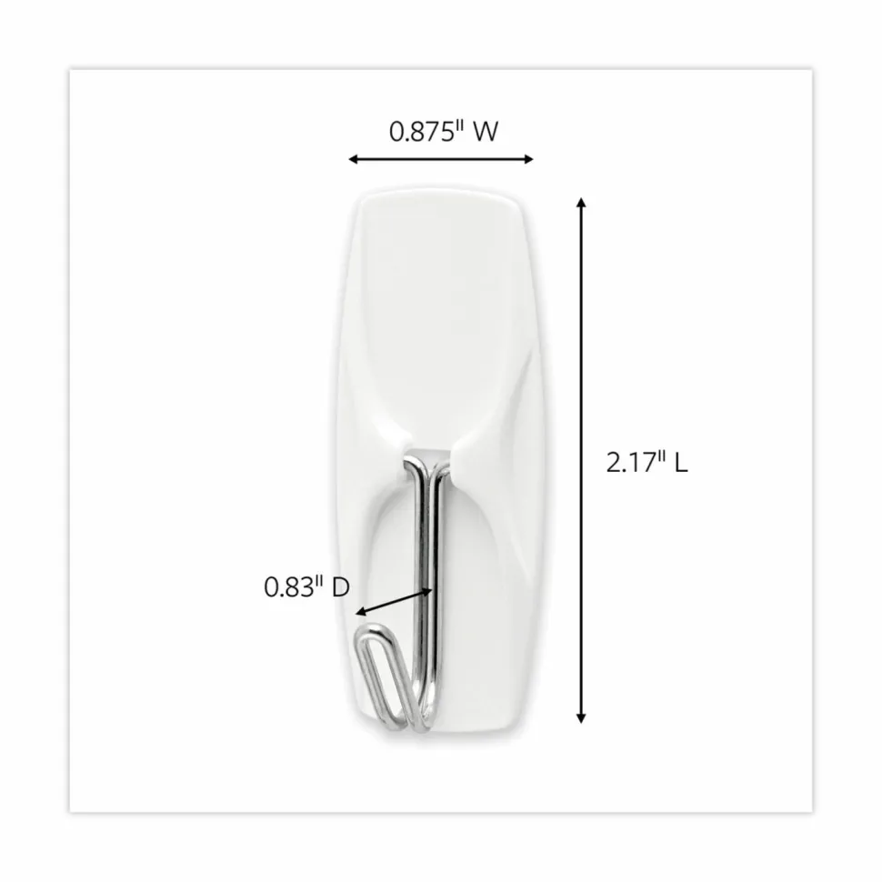 Command Medium Toggle-Wire Hooks, Metal Wire, Silver, Supports 2 lb, 35/Pack