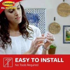 Command Medium Utility Hooks, 20 Hooks, 24 White Adhesive Strips, Damage Free Hanging Picture Hangers, No Tools Wall Hanging Strips For Living Spaces