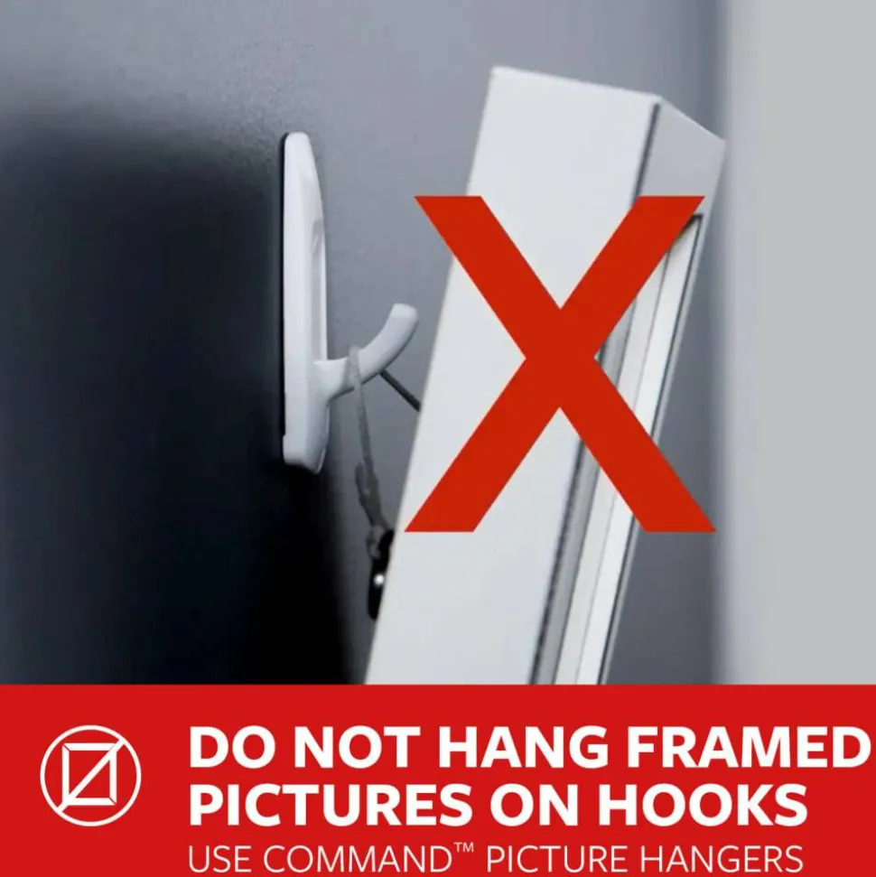 Command Medium Utility Hooks, 20 Hooks, 24 White Adhesive Strips, Damage Free Hanging Picture Hangers, No Tools Wall Hanging Strips For Living Spaces