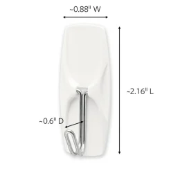 Command Medium Wire Toggle Hooks, 7 Hooks, 8 White Adhesive Strips, Damage Free Hanging Picture Hangers, No Tools Wall Hanging Strips - 170657ES