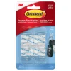 Command Mini Wall Hooks, 6 Command Hooks, 8 Command Strips, Damage Free Hanging of Dorm Room Decorations, Clear