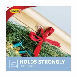 Command Mini Wall Hooks, 6 Command Hooks, 8 Command Strips, Damage Free Hanging of Dorm Room Decorations, Clear