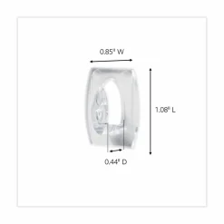Command Mini Wall Hooks, 6 Command Hooks, 8 Command Strips, Damage Free Hanging of Dorm Room Decorations, Clear