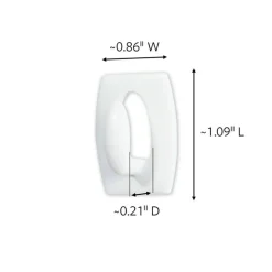 Command Mini White Hooks with White Strips
