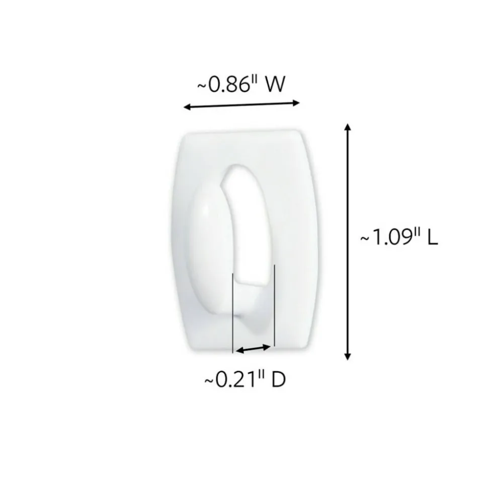 Command Mini White Hooks with White Strips