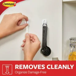 Command Mini White Hooks with White Strips