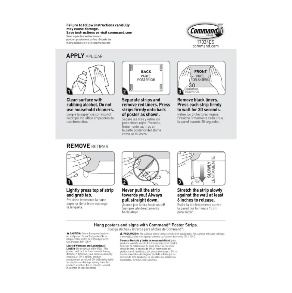 Command Small Poster Strips, 17024