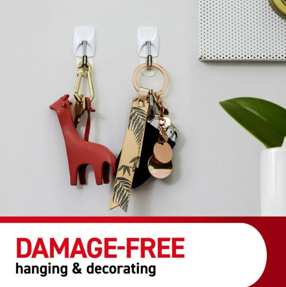Command 9 Small Wire Toggle Hooks and 12 Command Strips, Damage Free Hanging Hooks Wall Hangers for Hanging Home Decor, Holds up to 0.5 lb