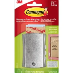 Command Universal Frame Hangers, 1 Command Hanger, 4 Command Strips