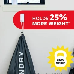 Command X-Large Hooks, 2 Hooks, 6 White Adhesive Strips, Damage Free Hanging Picture Hangers, No Tools Wall Hanging Strips For Living Spaces