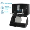 Compact by GP PRO, 2-Roll Side-by-Side Coreless High-Capacity Toilet Paper Dispenser, 56784A, 10.12" x 6.75" x 7.12", Black, 1 Dispenser