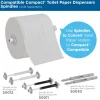 Compact Coreless Toilet Paper, 2-Ply, 4" x 3.8" Sheets, 100% Recycled Fiber, White, 1000 Sheets, 36 Rolls per Case