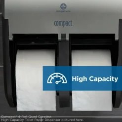 Compact Coreless Toilet Paper, 2-Ply, 4" x 3.8" Sheets, 100% Recycled Fiber, White, 1000 Sheets, 36 Rolls per Case