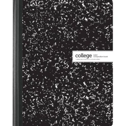 Composition Book, 7-1/2" x 9-3/4", College Ruled, 100 Sheets, Black/White