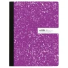 Composition Notebook, 9-3/4" x 7-1/2", Wide Ruled, 100 Sheets, Purple/White