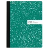 Composition Notebook, 9-3/4" x 7-1/2", Wide Ruled, 100 Sheets, Green/White