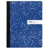 Composition Notebook, 9-3/4" x 7-1/2", Wide Ruled, 100 Sheets, Blue/White