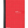 Composition Book, 7-1/2" x 9-3/4", Quadrille Ruled, 80 Sheets, Red