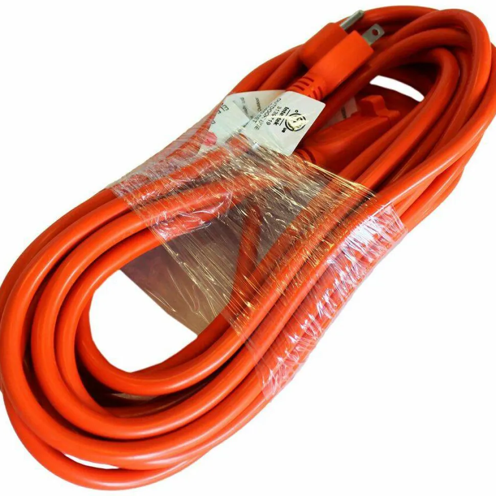 Compucessory Heavy-duty Indoor/Outdoor Extsn Cord - 16 Gauge - 125 V AC / 13 A - Orange - 25 ft Cord Length - 1