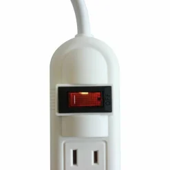 Compucessory 6-Outlet Power Strip, 15' Cord, Gray