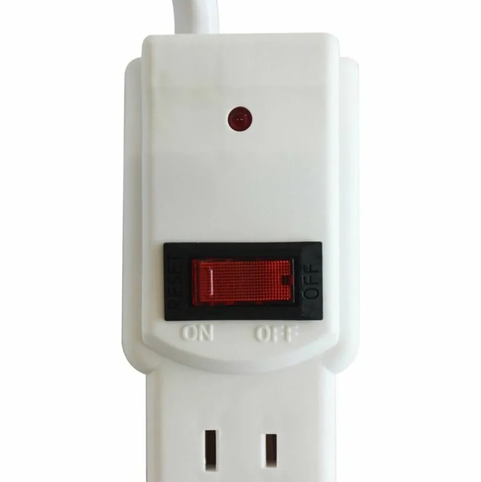 Compucessory 6-Outlet Strip Office Surge Protector - 6 x AC Power - 1080 J - 125 V AC Input - 125 V AC Output - 6 ft