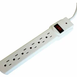 Compucessory 6-Outlet Strip Office Surge Protector - 6 x AC Power - 1080 J - 125 V AC Input - 125 V AC Output - 6 ft