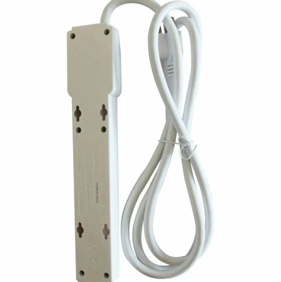 Compucessory 6-Outlet Strip Office Surge Protector - 6 x AC Power - 1080 J - 125 V AC Input - 125 V AC Output - 6 ft