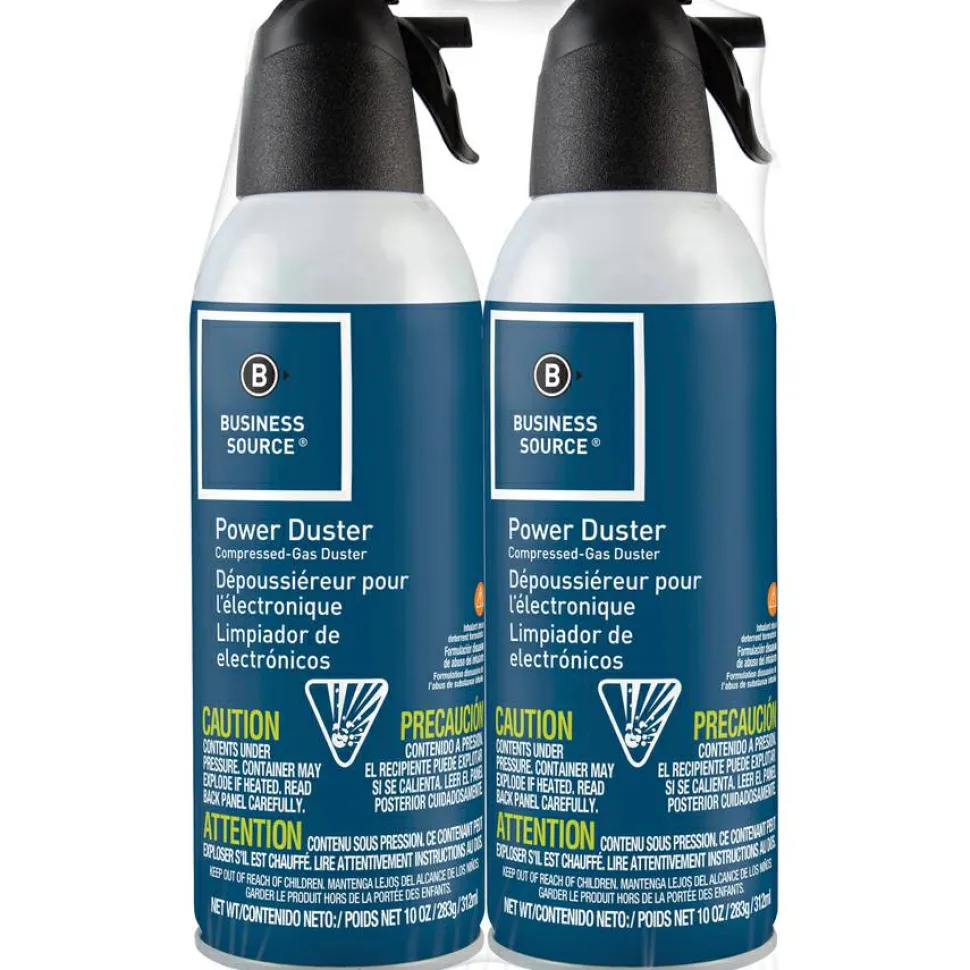 Compucessory Power Duster Compressed Gas Duster, 10 Oz, Pack Of 2